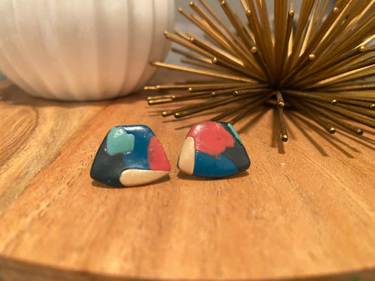 The Blues Color Block Studs