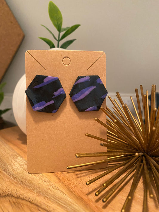 Madison Large Hexagon Studs